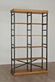 The Soho double etagere features 6-levels and has a sturdy metal frame with distressed pine or white wood shelves. Dimensions : 49