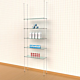 Tube Ceiling to Floor Shelving Display Kit, for 3 Glass Shelves, 1 Section, Hanging Display