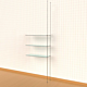 Tube Ceiling to Floor Shelving Display Kit, for 3 Glass Shelves, 1 Section, Hanging Display