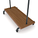 Pipeline Adjustable Ballet Bar Rack base shelf.  Available in Black, White, Raw Oak Wood Grain, Dark Brown Wood Grain finishes. 