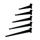 Black Shelf Brackets for Slatwall