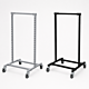 Modular 2-way merchandise frame with casters for customizable retail displays