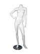 Gloss White Female Headless Mannequin 3.  Left Hand on Hip, Left Leg Sideway