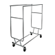  Chrome Collapsible Garment Rack w/ Double Round Tubing Hangrail