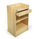 maple retail cash register stand with locking drawer