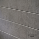 Bleached Cement Textured Slatwall Panels measure 3/4''D x 2' Hx 8'L' with grooves spaced 6'' apart.  Textured slatwall panels come complete with paint matched aluminum groove inserts for added strength.  