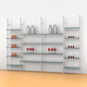 Palo Retail Shelving Display Unit for 4 Wood or Glass Shelves |1 Section