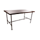 Pipeline Large Nesting Table Anthracite Grey Frame w/Dark Brown Woodgrain Top