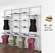 Vertik Wall Mounted Retail Clothing Display Unit|Pure White 4-Sections