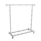Adjustable Rolling Garment Rack Square Tubing