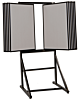 poster display, flip style poster display, poster display with rolled poster storage