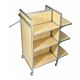 4-sided SFL HRACK is comprised of 3 heavy-duty steel frames with laminate inserts and locking casters. The retail clothing display stand is easy to assemble and built to endure tough retail settings. Highly configurable with a wide range of accessories.  