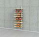SlatStrip Vertical Wall Mounted Retail Shelving Display Kit for 8 Wood Shelves