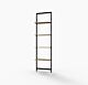 Vertik Wall Mounted Retail Display Shelf Unit, Chic Black For 4 Shelves has a setting Dimensions: 26