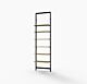 Vertik Wall Mounted Retail Display Shelf Unit, For 6 Shelves, 10″-12″D | Chic Black.  Setting Dimensions: 26