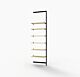 Vertik Wall Mounted Retail Display Shelf Unit, For 6 Shelves, 10″-12″D | Chic Black, Extension, 1-Section
