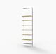 Vertik Wall Mounted Retail Display Shelf Unit, For 6 Shelves, 10″-12″D | Pure White, Extension, 1-Section