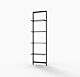 Vertik Wall Mounted Retail Display Shelf Unit, For 4 Shelves, 14″-16″D | Chic Black, 1-Section