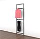 Vertik Wall Mounted Retail Clothing Display Unit with 2 Faceouts | Chic Black, 1-Section.  Setting Dimensions: 26