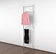Vertik Wall Mounted Retail Clothing Display Unit with 2 Faceouts | Pure White.  26