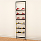 Chic Black Vertik Wall Mounted Retail Display With 12 Rectangle Shelf Shoe Display | 1-Section