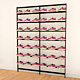 Vertik Wall Mounted Retail Display With 42 Shoe Displayers | Chic Black, 2-Sections | 38″ Wide