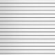 White PVC Slatwall Kit. Available in 4' x 2' or 4' x 4' kits.  Each kit comes with color-matching screws, miter-cut edge trim, color-matching strips