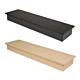 Black or Maple Wood platform bases allow your glass cubbies to be raised 6 inches off the floor. Sizes Available: 52